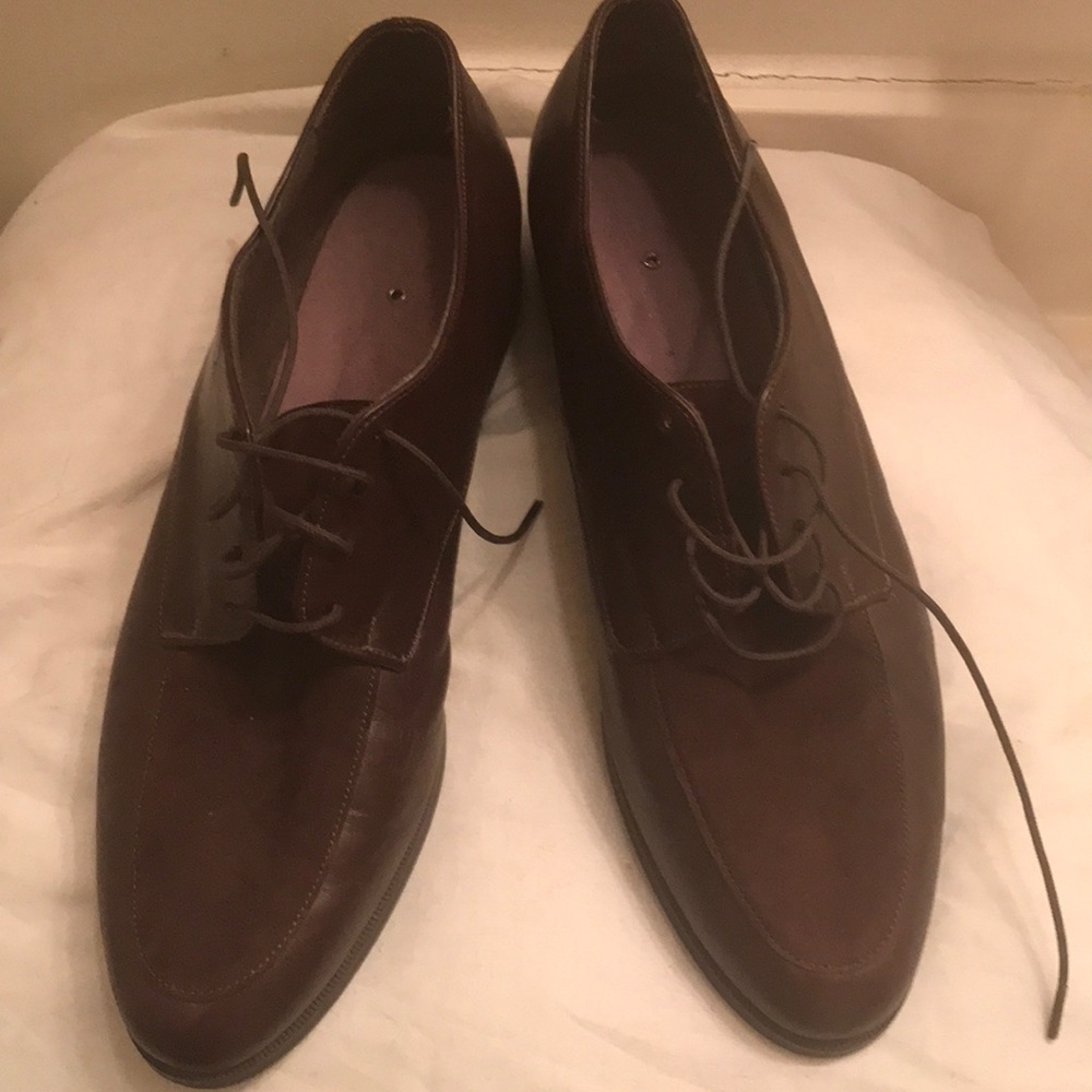 Leather and sued shoes